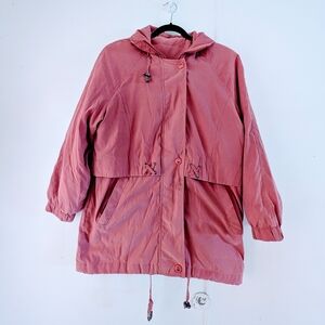 Women's Vintage Dusty Pink Hooded Jacket